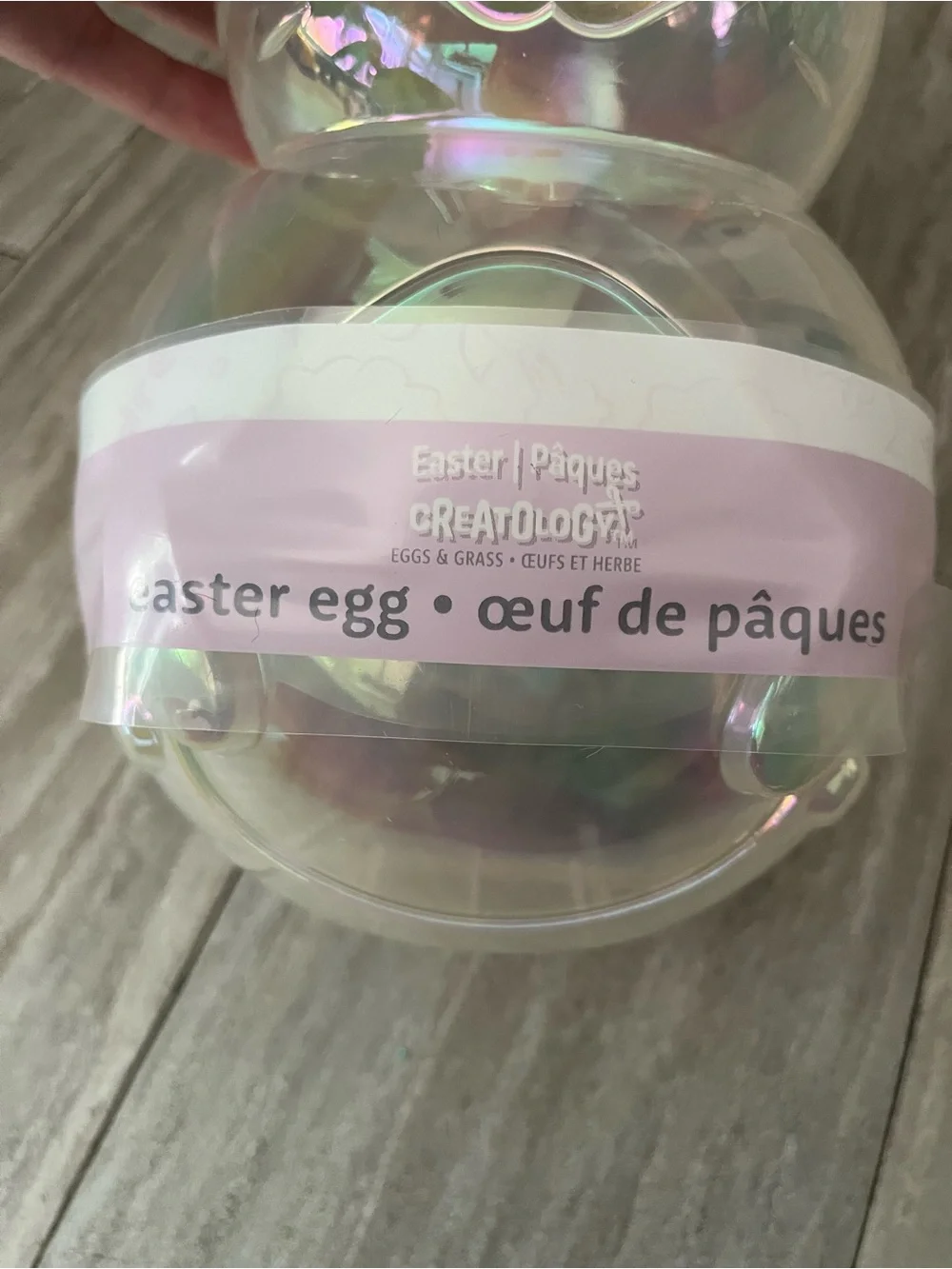 Set 4 Jumbo Easter Bunny Plastic Fillable Eggs Container Candy Garland Stickers